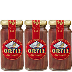 Ortiz tarro frontal mostrando anchoas en aceite y presentación apetecible