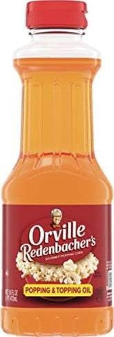 Orville Redenbacher’s frente de botella de aceite con aroma a mantequilla, presentación clara