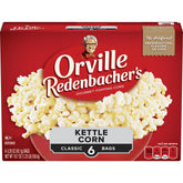 Orville Redenbacher's frente de la caja mostrando diseño y contenido