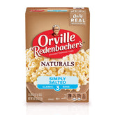 Orville Redenbacher's frente del paquete mostrando diseño y tamaño
