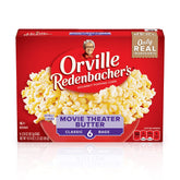 Orville Redenbacher's frente del empaque mostrando seis cajas y beneficio de conveniencia