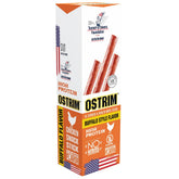 Ostrim paquete frontal mostrando diseño y sabor Buffalo Wing, conveniente para llevar