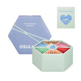 Osulloc estuche frontal elegante listo para regalo mostrando diseño hexagonal