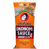 Otafuku botella frontal mostrando etiqueta y tamaño práctico
