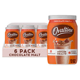 Ovaltine lata 12 oz frontal mostrando envase y facilidad de almacenamiento