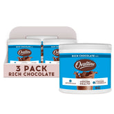 Ovaltine lata frontal mostrando la etiqueta y beneficio nutritivo