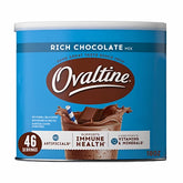 Nestle Ovaltine pack de 4 frente mostrando envases y conveniencia familiar
