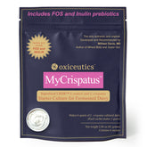 oxiceutics empaque frontal MyCrispatus mostrando caja y sobres con información clara