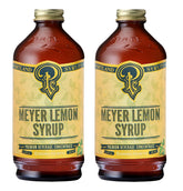 P Portland Syrups botella frente con diseño y tamaño, resalta calidad artesanal