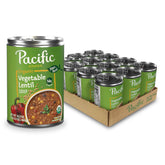 Pacific Foods lata frontal mostrando etiqueta orgánica y beneficio de conveniencia