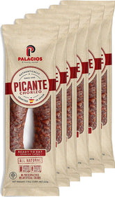 Palacios chorizo pack frontal mostrando envase y peso, destaca conveniencia
