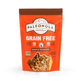 Paleonola paquete frontal Maple Pancake mostrando sello resellable y beneficios
