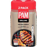 Pam spray parrilla pack de 2 mostrando envases frontales y conveniencia