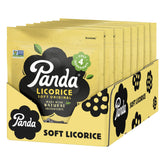 Panda paquete frontal con regaliz mostrando marca y atractivo