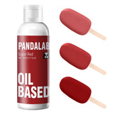 Pandalab frasco frente colorante rojo, bote de 80 ml muestra el producto y uso fácil