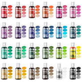 Pandalab conjunto frontal de 24 frascos mostrando colores variados y organización práctica