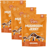 Pan's jerky frente del empaque mostrando porción y marca, práctico para llevar