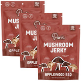 Pan's empaque frontal mostrando jerky vegana y beneficio portátil