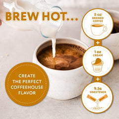 Paramount Roasters taza servida ilustrando sabor a pecana y disfrute