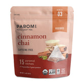 Paromi pouch frontal mostrando la bolsa resellable y beneficios de frescura