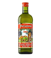Partanna frente de la botella en vidrio oscuro mostrando etiqueta y capacidad 1 L