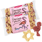 Pastabilities empaque frontal con flamencos, atractivo visual para niños