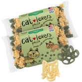 Pastabilities paquete frontal muestra formas de gato y tamaño, atractivo para niños