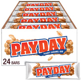 PayDay vista frontal del empaque mostrando barras para compartir y conveniencia