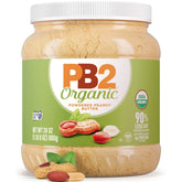 PB2 frasco 24oz al frente mostrando la etiqueta orgánica y beneficio ligero