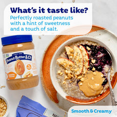 Peanut Butter & Co. frasco abierto con cuchara listo para consumir