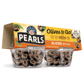 PEARLS taza frontal con aceitunas rebanadas lista para consumir y conveniente