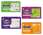 Peeps paquete frontal mostrando los cuatro diseños, ideal para fiestas