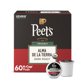 Peet's Coffee frontal del empaque mostrando 60 cápsulas y marca
