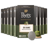 Peet's frente del paquete mostrando 100 cápsulas y ventaja de compra
