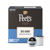Peet's empaque frontal mostrando cajas y cantidad, ideal para almacenamiento