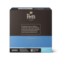 Peet's primer plano del café molido dentro de cápsula, aroma y textura equilibrada