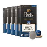 Peet's Coffee frente del pack de cápsulas mostrando cantidad 50