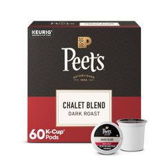 Peet's Coffee caja frontal mostrando 60 cápsulas y beneficio conveniencia