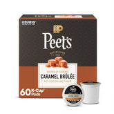 Peet's Coffee caja frontal Caramel Brûlée mostrando sabor y cantidad
