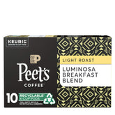 Peet's Coffee vista frontal del pack K-Cup Colombia Luminosa, presentación clara