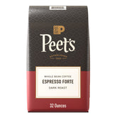 Peet's Coffee frente del empaque de 32 oz mostrando la marca y beneficio de tueste específico