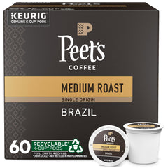 Peet's caja frontal mostrando seis cajas y beneficio conveniencia