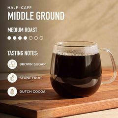 Peet's Coffee taza con espuma y aroma, sabor medio equilibrado