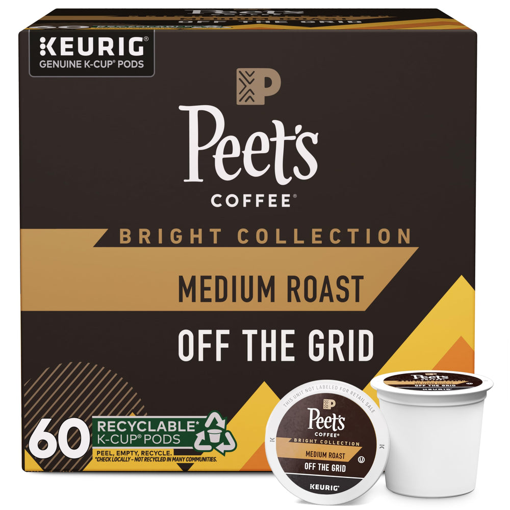 Peet's frente del paquete mostrando cajas y marca, conveniencia para hogar
