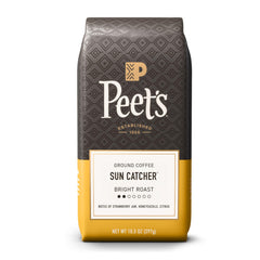 Peet's paquete frontal mostrando diseño y beneficio práctico