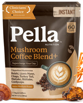 Pella Nutrition empaque frontal que muestra 60 tazas y beneficios claros