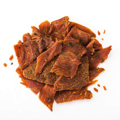 Perky Jerky servida en plato para visualizar porción y atractivo