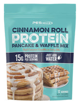 PEScience paquete frontal Cinnamon Roll mostrando porciones y diseño
