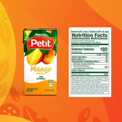 Petit detalle de la textura del néctar de mango que sugiere cremosidad