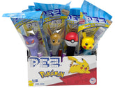 PEZ vista frontal del paquete con 12 dispensadores Pokemon, ideal para fiestas